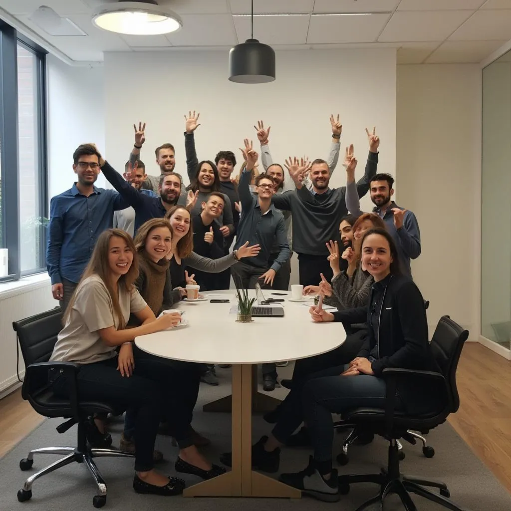 Celebración de un hito de inversión exitoso en las oficinas de InvertirARG