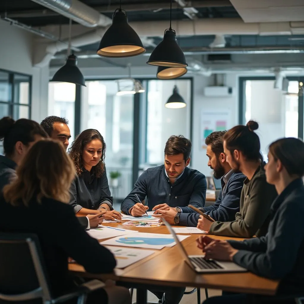 Equipo discutiendo estrategias financieras en Argentina